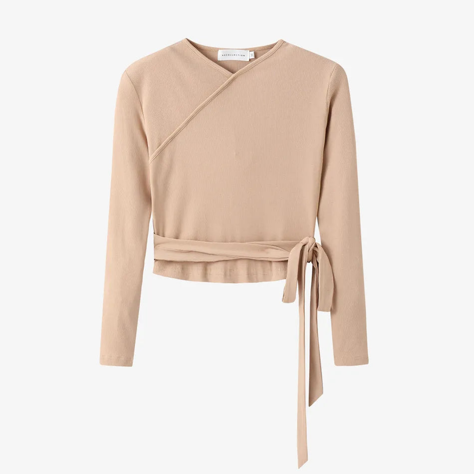 woman clothing high Stretch ribbing closed-fit wrap tops + Matte Satin dress Maxi matching sets (ship out in 1 day)