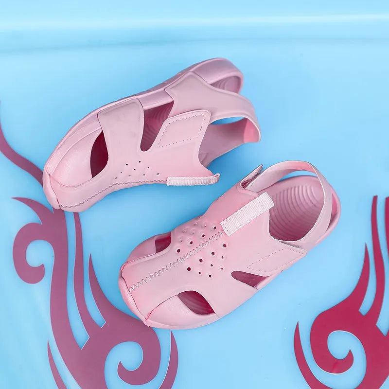 Summer Children's Beach Sandals Non-slip Soles Soft Comfortable Fashion Sports  Casual Boys Girls Baby Shoes Kids Flats Sandals