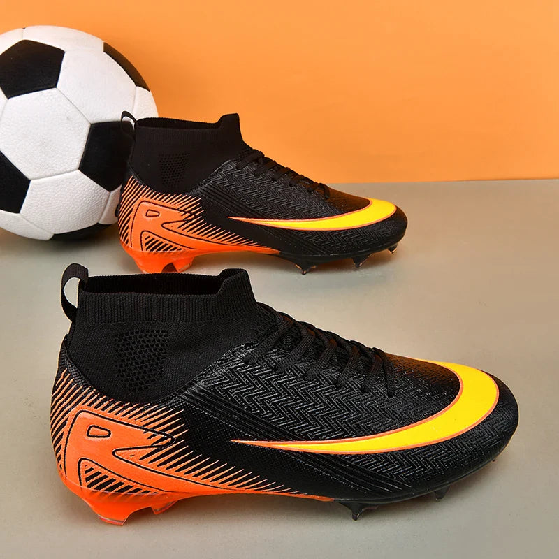 New Men Football Boots Kids Ankle Cleats Grass Soccer Shoes Futsal Indoor Sport Match Training TF/FG Hot-selling High-quality