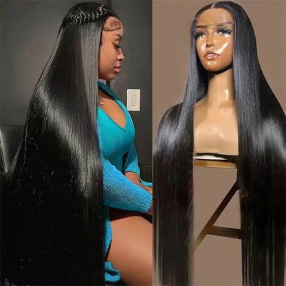 13x6 Hd Lace Frontal Wig Straight Human Hair Wigs Natural Color 200 Density 30 Inch Pre plucked 13x4 Transparent Lace Front Wigs