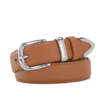 Women Leather Belts High Quality Fashion Best Matching Dress Jeans Belts for Lady Women's Dress Luxury Designer Brand LB2146