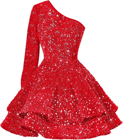 Sequin Short Homecoming Dress for Teens Sparkly Prom Dress Sweet 14 16 Birthday Photo Shoot Gowns Mini Dress Graduation Dress