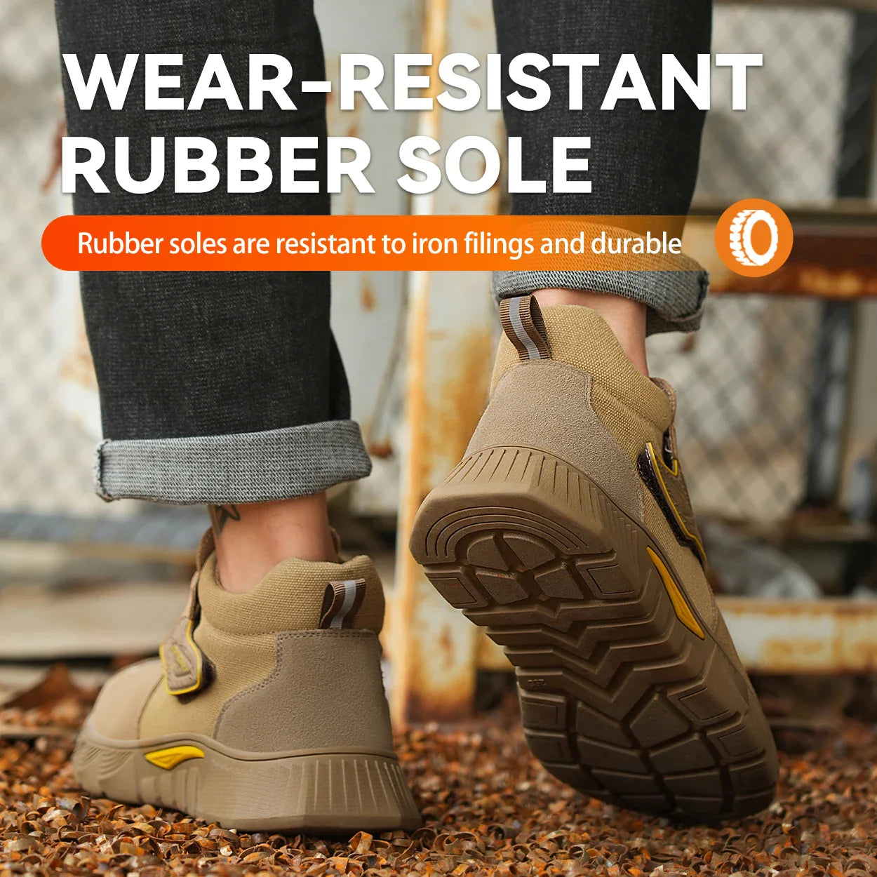 Fashion best quality Protective Work Safety Shoes For Men Breathable Shoes Anti-Puncture Steel Toe Cap Anti Puncture Work Boots