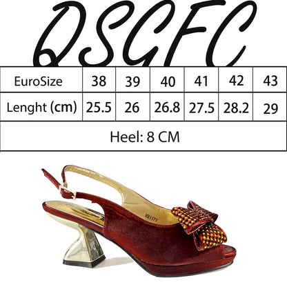 2025 New Rhinestone Design African Shoes & Bag Set in Olive  Open Toe Comfortable Women's High Heels Hot Sale on Instagram