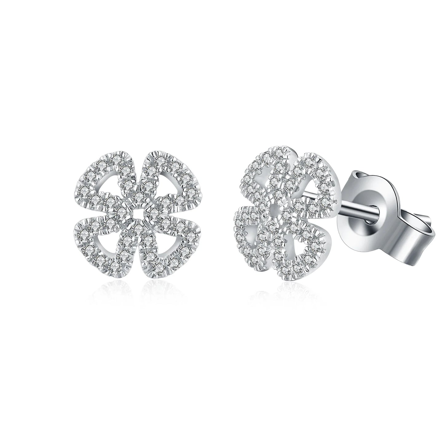 New Women Moissanite Gemstone Stud Earrings For Women Solid 925 Sterling Silver D Color Solitaire Fine Jewelry For Gift