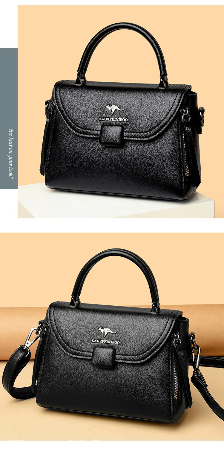 Authentic High Quality Soft Leather Luxury New Designer Fashion Casual Women's Shoulder Bag Handbag Crossbody Bags for Women2024