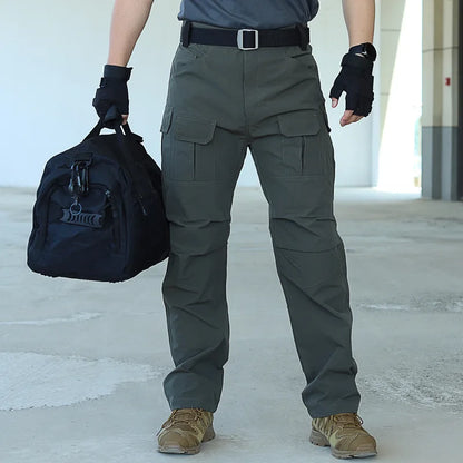 summer Multi-pocket Work Tactical Pants Men Outdoor Waterproof Sports Hiking Climbing Pants Combat Military Cargo Trousers