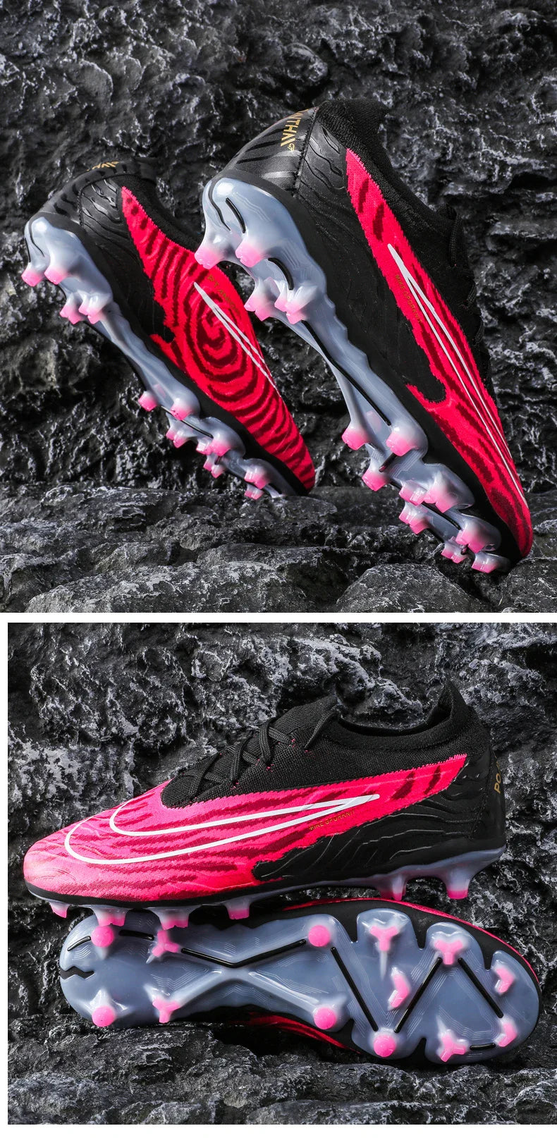 Men Training Football Boots Non-Slip Soccer Shoes Outdoor Cleats Futsal Breathable Sneakers Unisex Comfortable FG/TF Ultralight