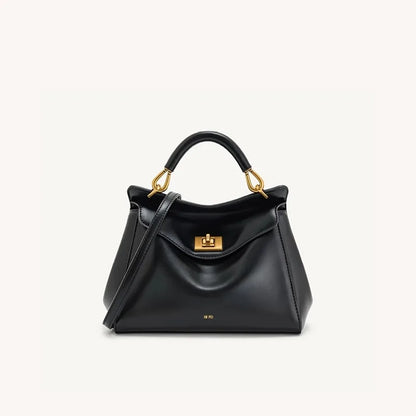 Spring&Autumn buckle bag niche fashion genuine leather shoulder crossbody bag buckle high-end versatile Women handbag