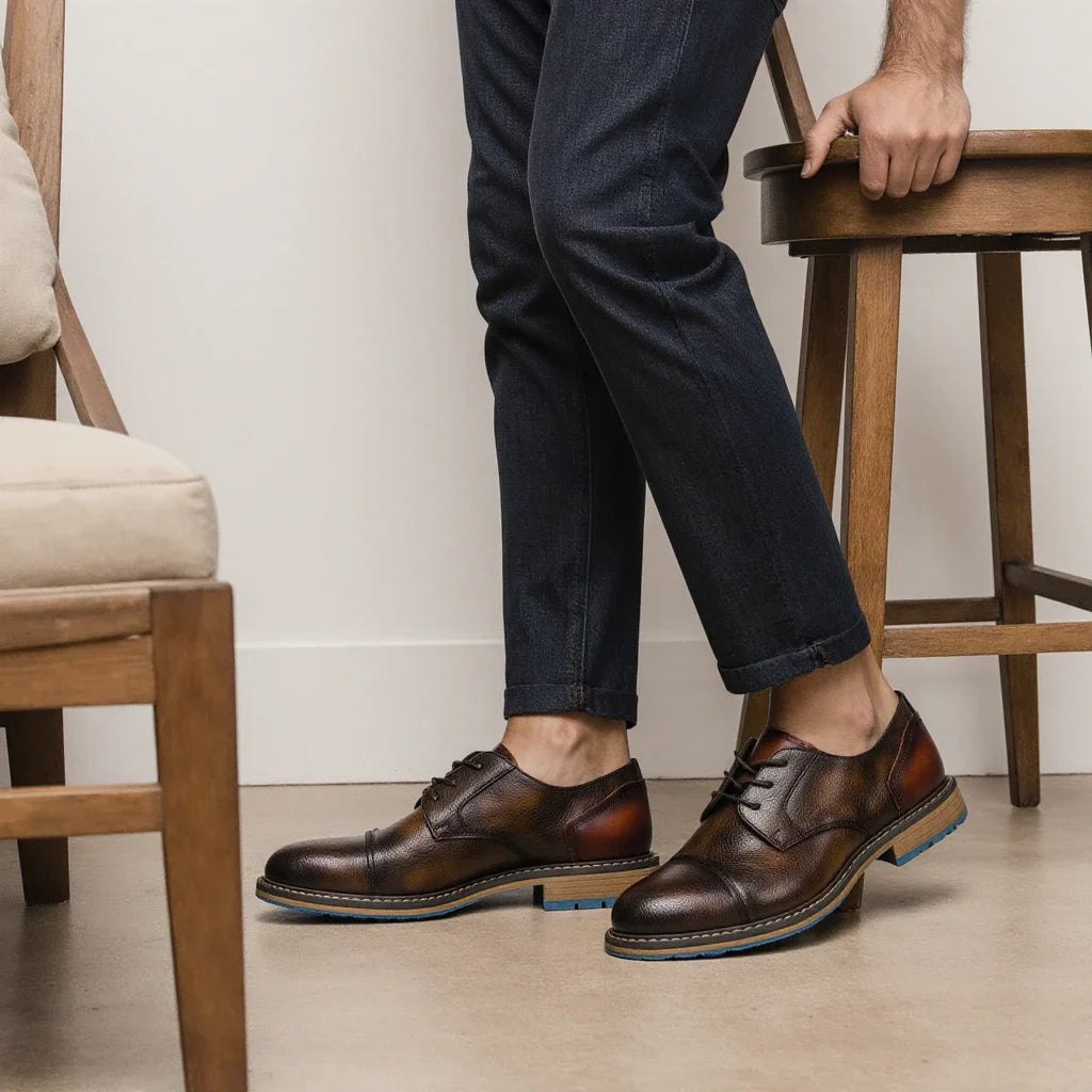 Retro Men Derby Shoes Men Casual shoes Fashion Men Leather Shoes