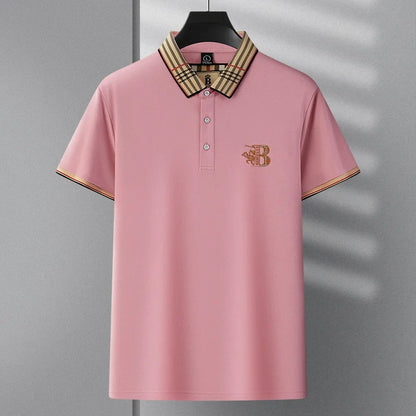 2025 new luxury men's short sleeved summer high-quality designer boutique brand embroidered polo shirt business casual T-shirt