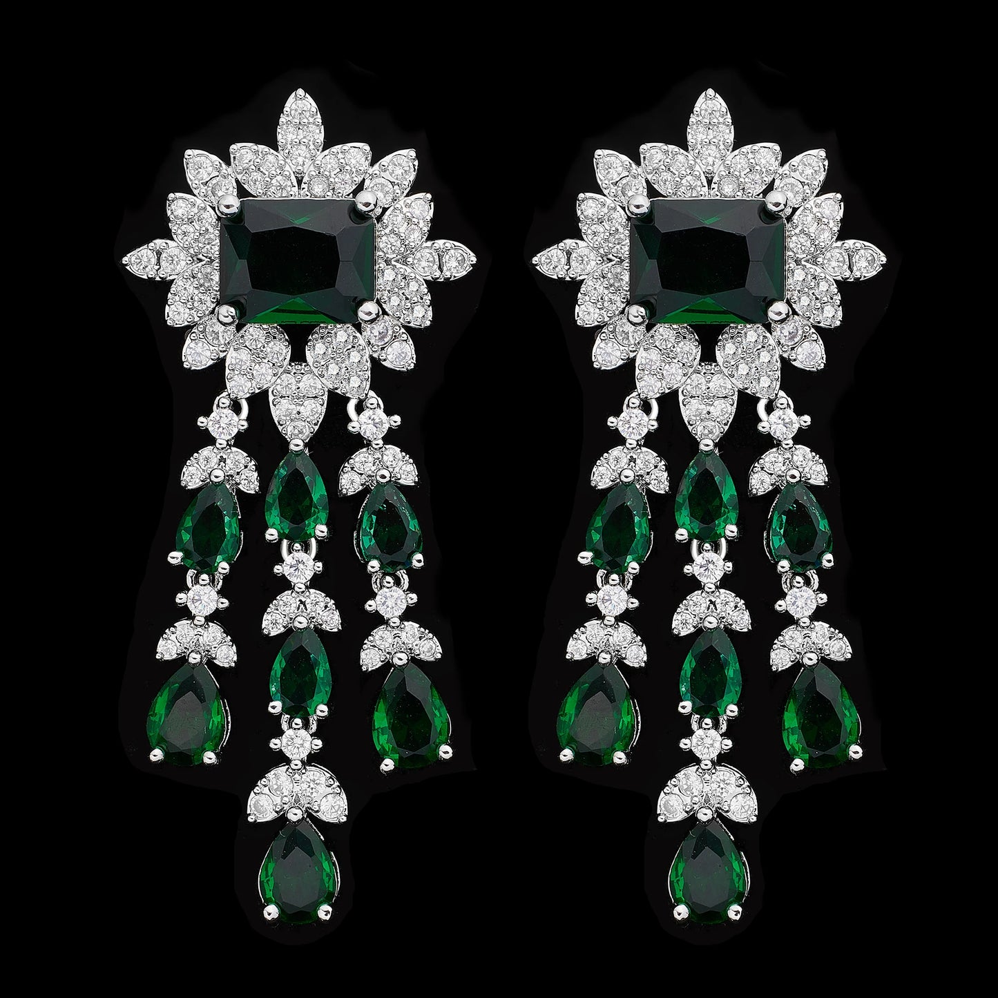 2024 Bridal Zirconia Full Jewelry Sets For Women Party 4pcs Luxury Dubai Nigeria CZ Crystal Wedding Necklace Sets