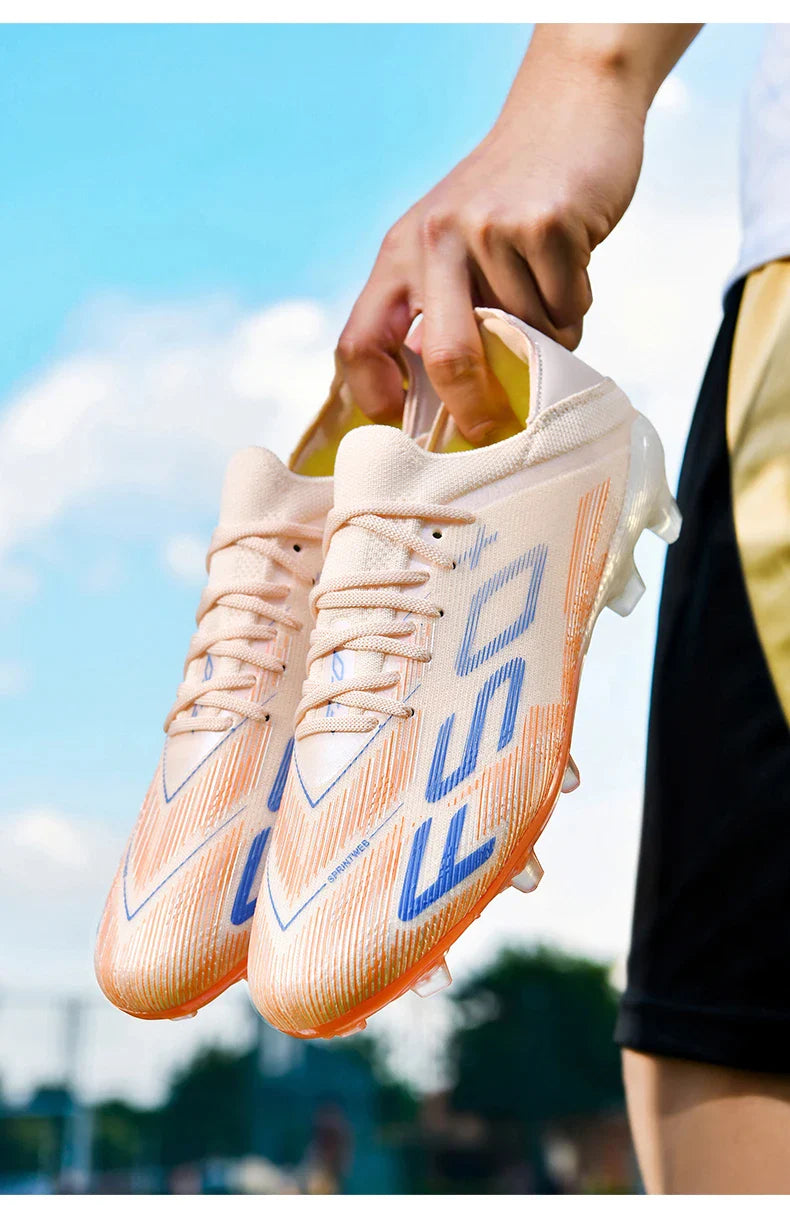 F50+ High Quality Mens Football Boots Boys Training Studded Fast Soccer Cleats Outdoor Non Slip Football Shoes Chuteira Campo