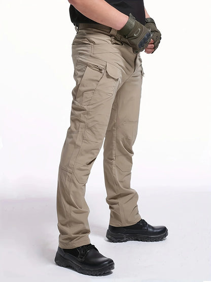 5XL Plus Size Men's Thin Cargo Pants With Side Pockets For Spring Summer Tactical Oversized Loose Punk Pants Big And Tall Guys
