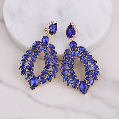 New Crystal Dangle Earrings For Women Rhinestone Earrings Weddings Ladies Party Fashion Jewelry Accessories Wholesale Gifts