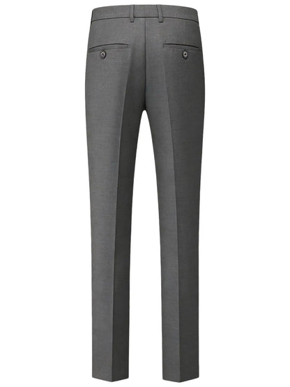 Men's Burgundy 2-Piece Suit Set (Blazer + Trousers Only, No Vest Included),Slim Fit Formal Business Wedding Party Jacket & Pants
