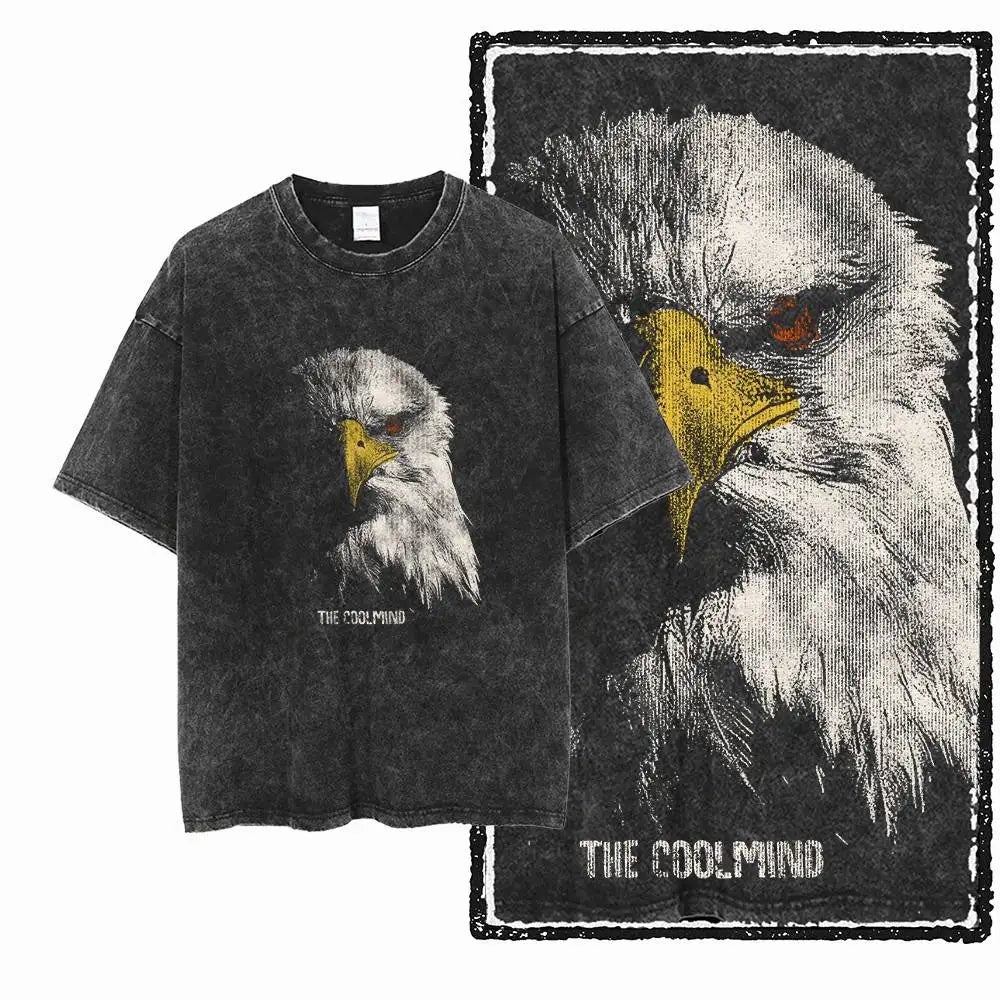 G25 Exclusive Cool Vintage Cotton  Men's COOLMIND Graphic T-shirt | Acid Washed  Streetwear Big Size O-neck men's Tee Tshirt
