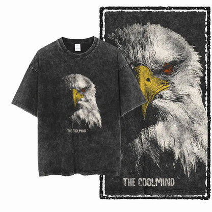 G25 Exclusive Cool Vintage Cotton  Men's COOLMIND Graphic T-shirt | Acid Washed  Streetwear Big Size O-neck men's Tee Tshirt