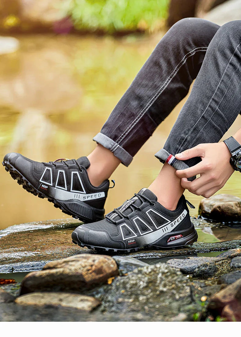 Sapatilha de Trekking Impermeável Masculina, Tênis Esportivo para Excursão, Tênis de Trekking de Amarrar, Sapatilha de Trekking Feminina, Tênis Tático Antiderrapante para Caça