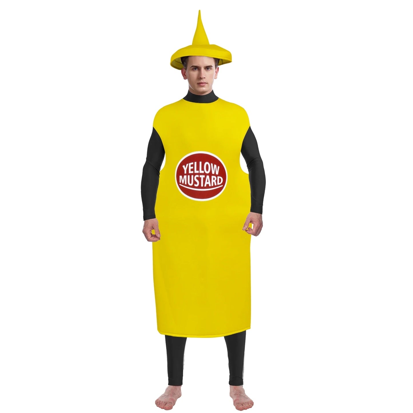 Red Tomato Delicious Ketchup Costume Adult Boy Girl Funny Disguise Suit Yellow Mustard Halloween Cosplay Party Clothes