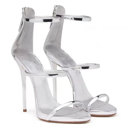 Fashion Women Shoes 2024 New High Heels Women's Slim Heels Summer Sexy Walk Hentian High Line Black High Heel Sandals