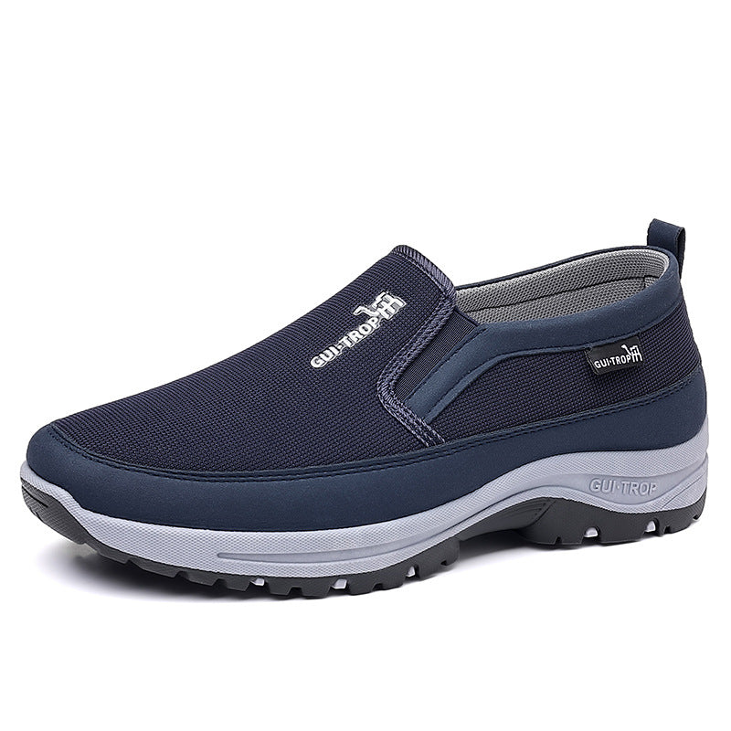 Loafers Men Sneakers Mesh Breathable Non-Slip Slip On Vulcanized Shoes Soft Sole Solid Color Comfortable Water Shoes