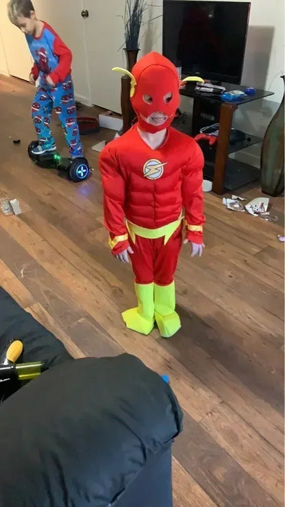 Children's Full Body Jumping Set Muscle Children's Set 2024 New Halloween Superhero Flash Role Playing Costume