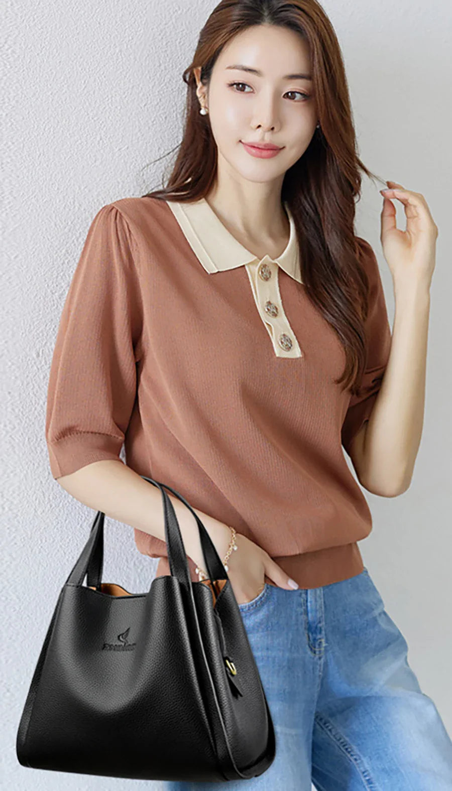 Genuine Brand Soft Leather Top-handle Bags Female Handbags Women Shoulder Crossbody Totes Messanger Bag Large Capacity Big Sac