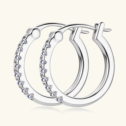 Hoops 1.8mm Moissanite Earrings For Women Real 925 Sterling Sliver Plated Yellow Gold Hoop Earring Fine Jewelry Christmas Gifts