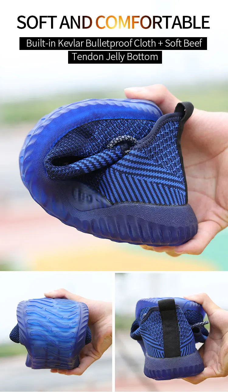 Steel Toe Cap Working Boots Safety Shoes for Man Construction&Indestructible Work Shoes Puncture-Proof Summer Work Shoes