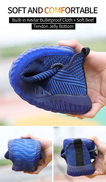 Steel Toe Cap Working Boots Safety Shoes for Man Construction&Indestructible Work Shoes Puncture-Proof Summer Work Shoes