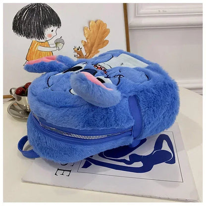 high-quality sewn plush backpack cartoon fashion 3D mini women's backpack large capacity cute children's school bag