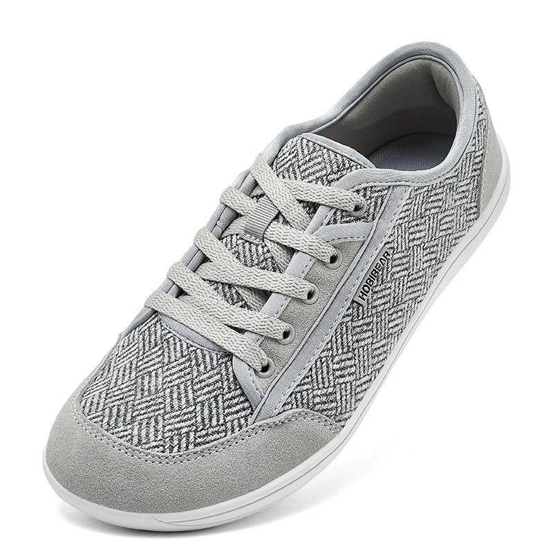 Unisex Barefoot Shoes Wide Toe Minimalist Zero Drop Walking Sneakers Lace-Up Outdoor Lightweight Casual Shoes