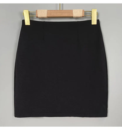 Korean Style 2026 Summer New Slim Comfortable Sexy Mini Skirt Elegant Solid Slim Versatile High Waist Bodycon Skirts for Women