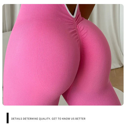 Sexy Backless Jumpsuit Women Yoga Set One-piece Bodysuit For Fitness Gym Clothing Sportswear Quick-Dry Workout Sports Clothes