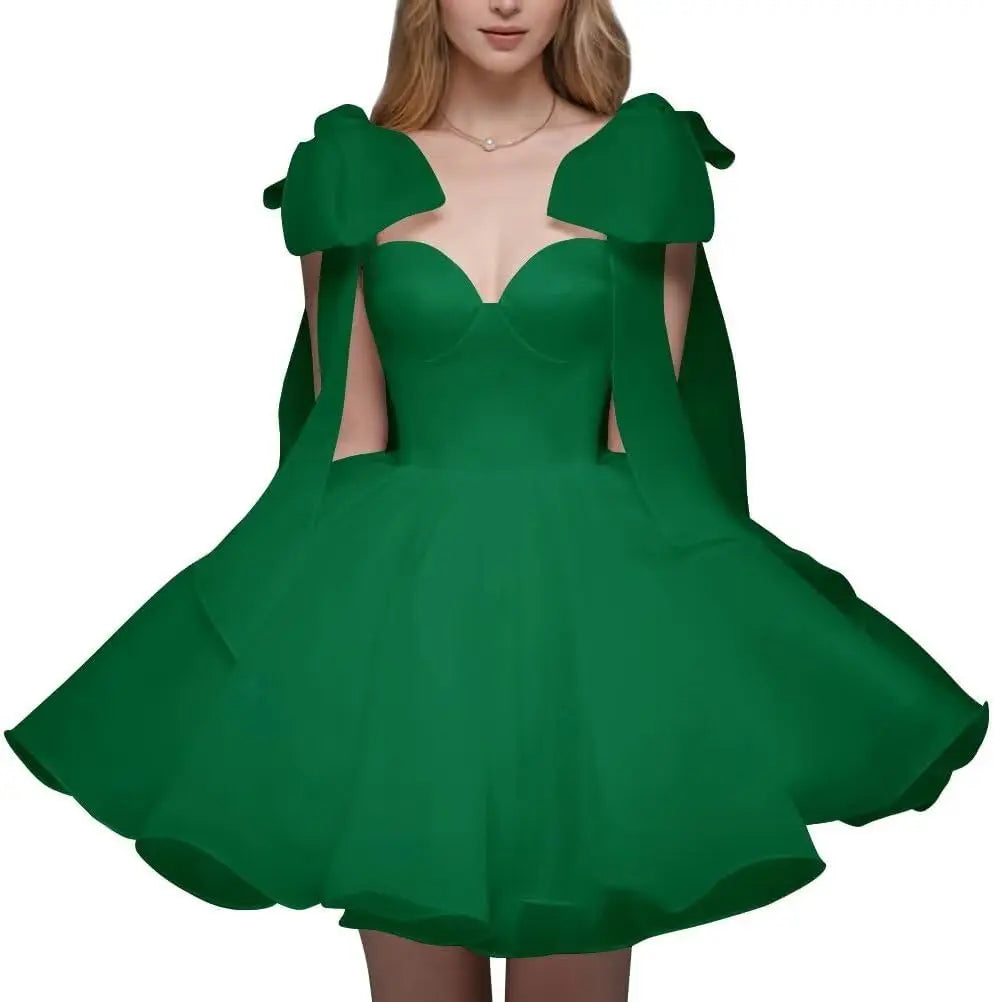 Short Wedding Dresses for Bride Organza Sweetheart 2026 Ball Gown for Women Puffy Homecoming Dresses Party Evening Dresses