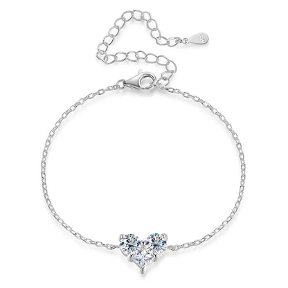 3 Gems Moissanite Bracelet for Women Men Adjustable Chain S925 Sterling Silver Jewelry Lab Diamond Couples Birthday Gifts
