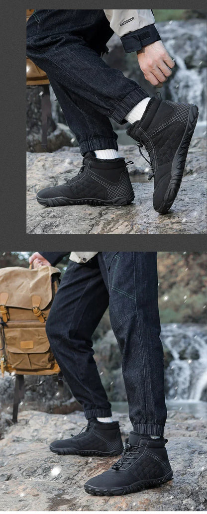 Brand New Winter Boots for Men Women Snow BareFoot Outdoor Non-slip Warm Fur Casual Sneakers Plus Size Ankle Boots Hiking Shoes