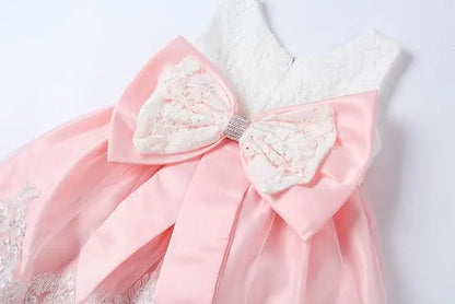 Girls White Baptism Dress Bridesmaid Dresses For Wedding Prom Gown Big Bow Girls Elegant Dresses Red Puffy Christmas Dress