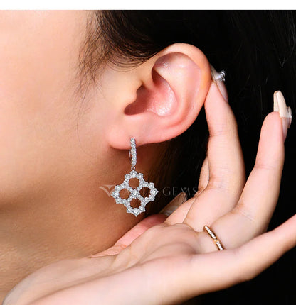 Luxury 3.25CTW D Color Moissanite Drop Earrings for Women High Quality S925 Sterling Silver Engagement Wedding  Jewelry