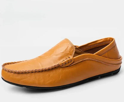 Men Leather Loafers Comfortable Slip On Shoes Breathable Lightweight Walking Shoes for Big Size 47 Casual Soft Driving Shoes