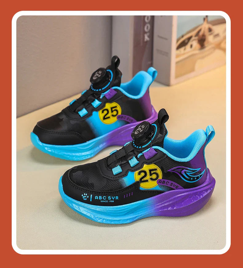 Children‘s Breathable Basketball Shoes Non-slip Sports Training Shoes Outdoor Lace-up Boys Girls Jogging Sneakers Athletic Shoes