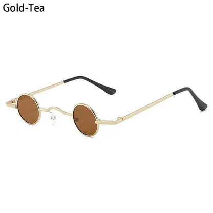 Small Round Rock Punk Sunglasses for Women Men Ultra Metal Frame Hip Hop Sun Glasses Candy Color Fashion Shades Driving Eyewear