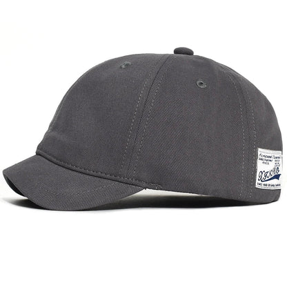 Short Brim Cotton Baseball Cap Men Women Casual Vintage Dad Hat Adjustable