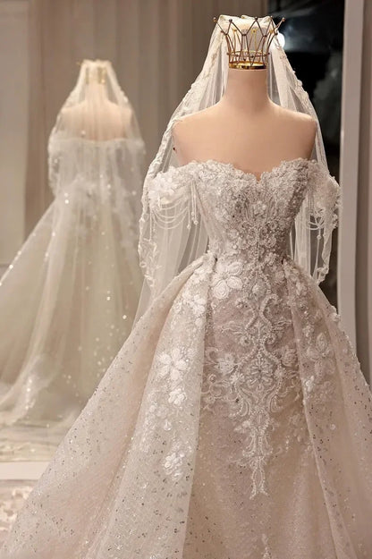 Customized 2026 Wedding Dress Luxury Sleeveless Elegant Beaded Mermaid Wedding Dress Plus Size Wedding Dress Hot Sale