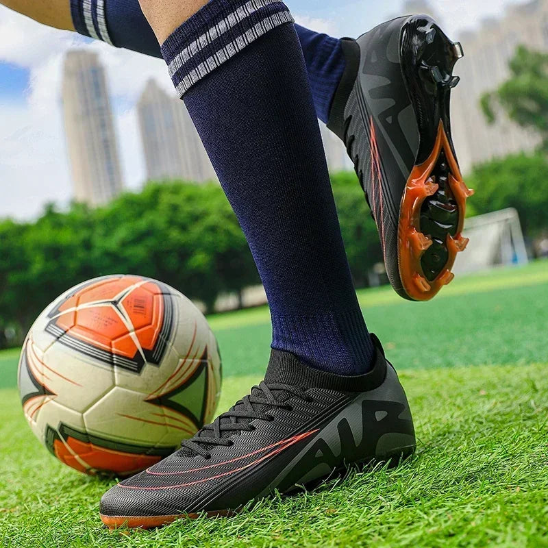 Men Football Boots Non-Slip Grass Training Sport Ultralight Soccer Shoes Unisex Outdoor Sports Shoes Breathable Drop Shipping