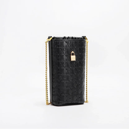 Phone Bag 2024 New Embossed Crossbody Bag High Quality Metal Chain Bag