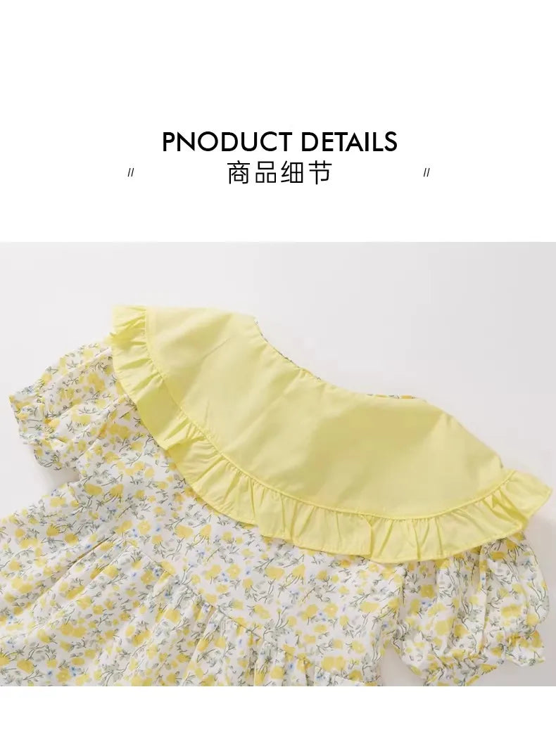 Children's Summer Fashionable Dress, Girls' Floral Skirt, New Summer Dress, Beautiful Princess Dress for Little Girls