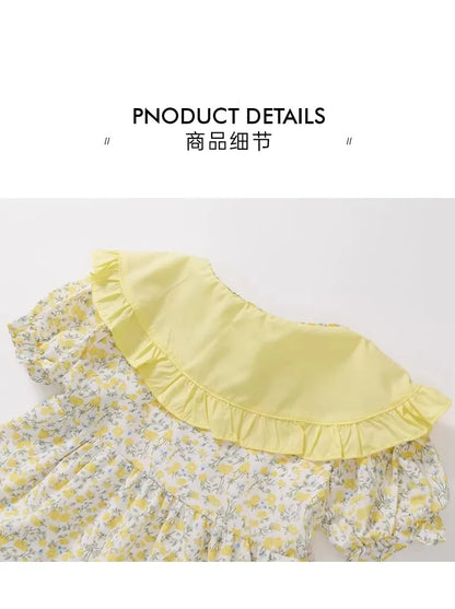 Children's Summer Fashionable Dress, Girls' Floral Skirt, New Summer Dress, Beautiful Princess Dress for Little Girls