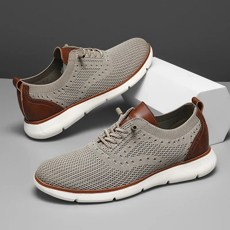 Large Size Comfortable Men's Shoes Light Fashion Casual Sports Shoes Breathable Flying Mesh Top Loafers